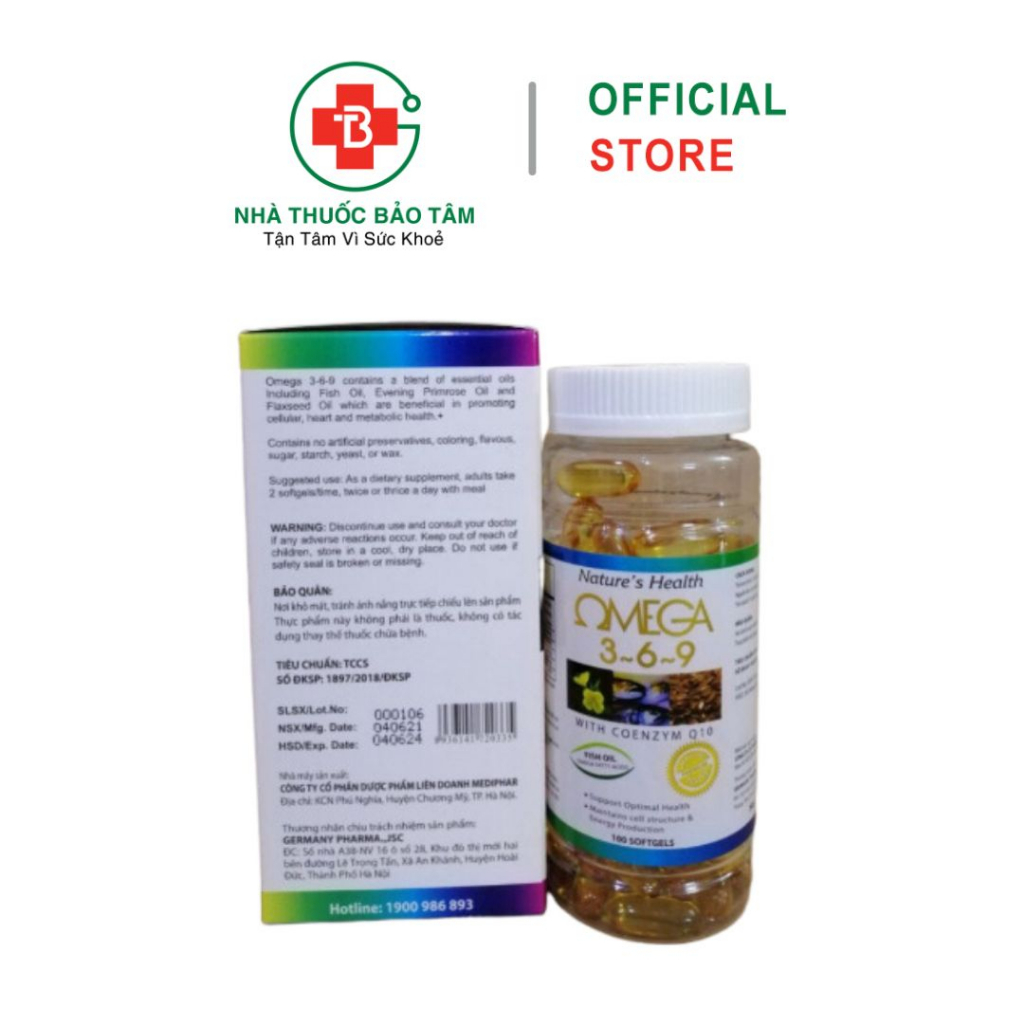 Viên uống sáng mắt, bổ não Omega 369 Ultra trắng xanh - Hộp 100 viên có thêm dầu hoa anh thảo, Vitamin E đẹp da