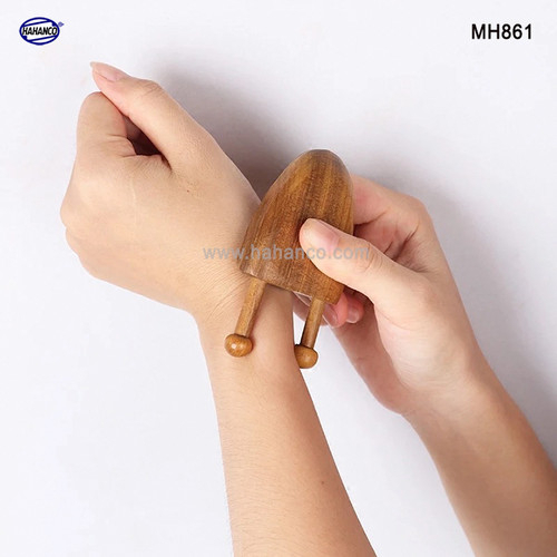 Combo 2 Dụng Cụ Mát xa MH861 - HAHANCO mát xa mũi và mắt bằng Gỗ thơm hình con Ve