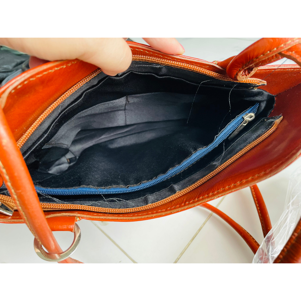 Lc33 Balo si đeo vai da mộc khâu tay của Ý