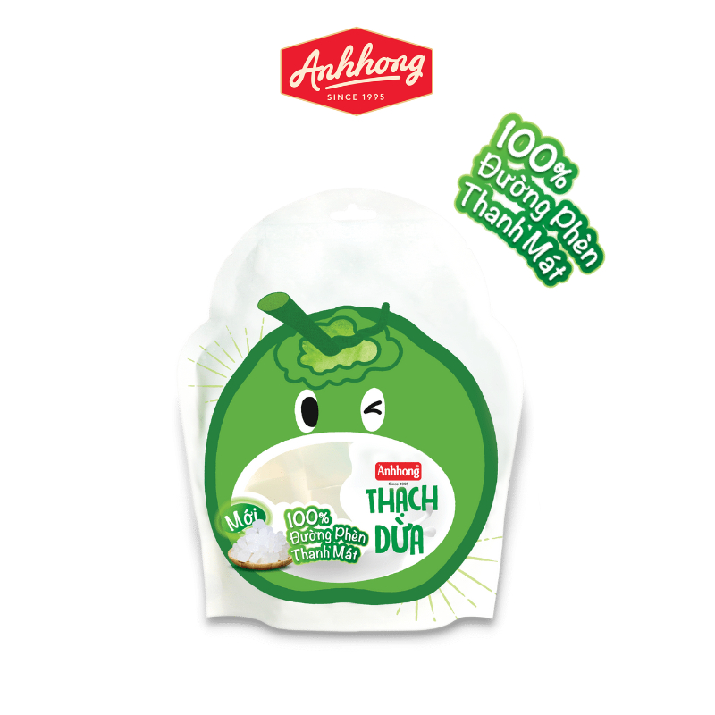 Túi Thạch dừa đường phèn Ánh Hồng thanh mát tự nhiên