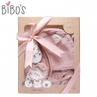 Set quà sơ sinh 3 chi tiết thêu mèo