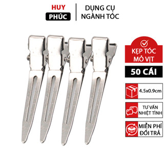 Kẹp định hình tóc sóng nước 50 cái, kẹp sóng nước tóc mỏ vịt định hình chia tóc thép inox K6