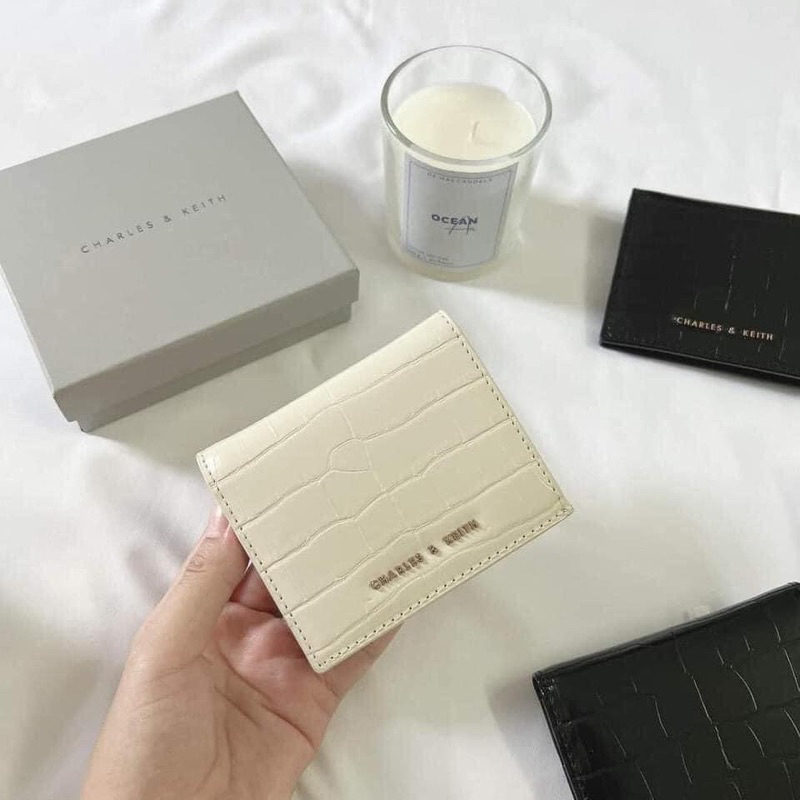 Ví nữ dạng gập CnK da crocs