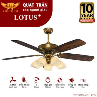 Quạt trần đèn MR VU LOTUS+  quạt trần hiện đại cho người giàu,quạt tạo cảm giác sang trọng QTD