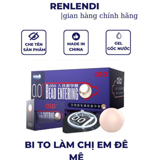 Bao cao su bi OLO 001 xanh, bi 3cm kéo dài thời gian - tăng cảm xúc - thăng hoa - khoái cảm Hộp 1bcs+1bi- renlendi store