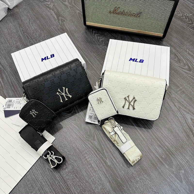 [MLB BASIC BAGS] TÚI MLB VUÔNG ĐEN TRẮNG