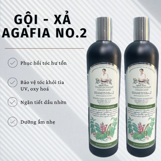 Dầu gội - Dầu xả phục hồi tóc hư tổn, cải thiện tình trạng tóc, dưỡng ẩm, bảo vệ tóc hư tổn Agafia No.2 KORENA COSMETIC