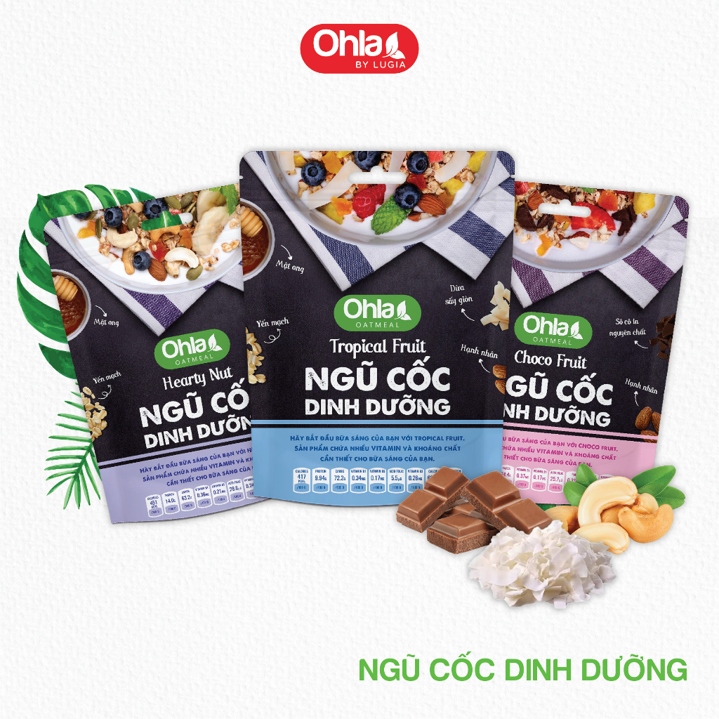 Combo bộ 3 ngũ cốc dinh dưỡng Ohla