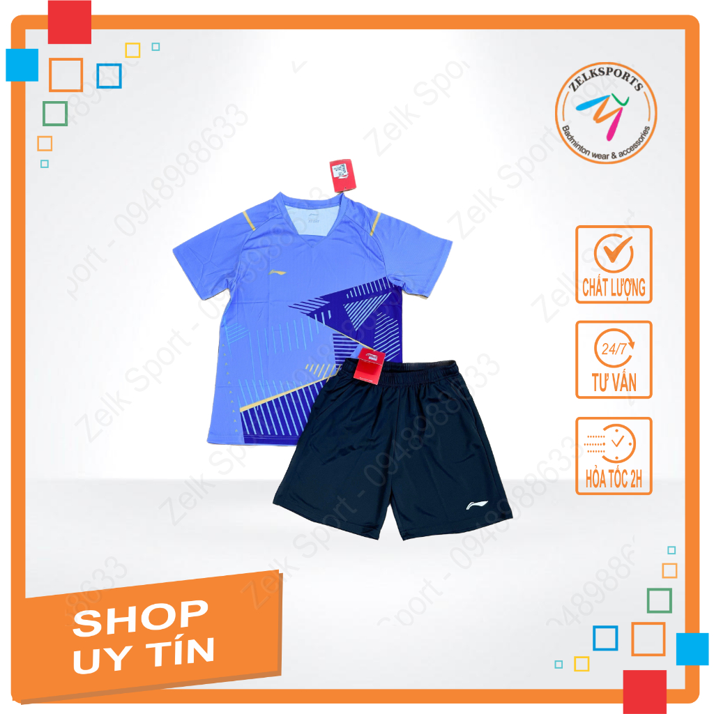 Quần áo cầu lông Lining 6298 Tím (nam,nữ)