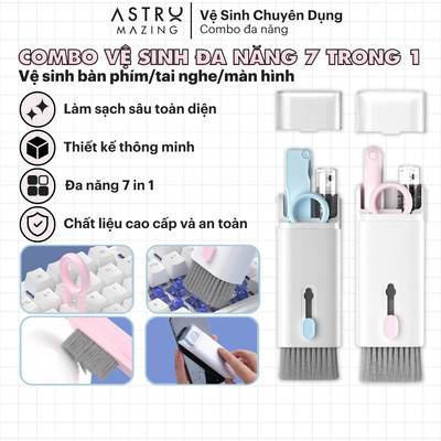 Combo vệ sinh 7 in 1 Astromazing vệ sinh toàn diện thiết bị điện tử bàn phím màn hình iPad Laptop