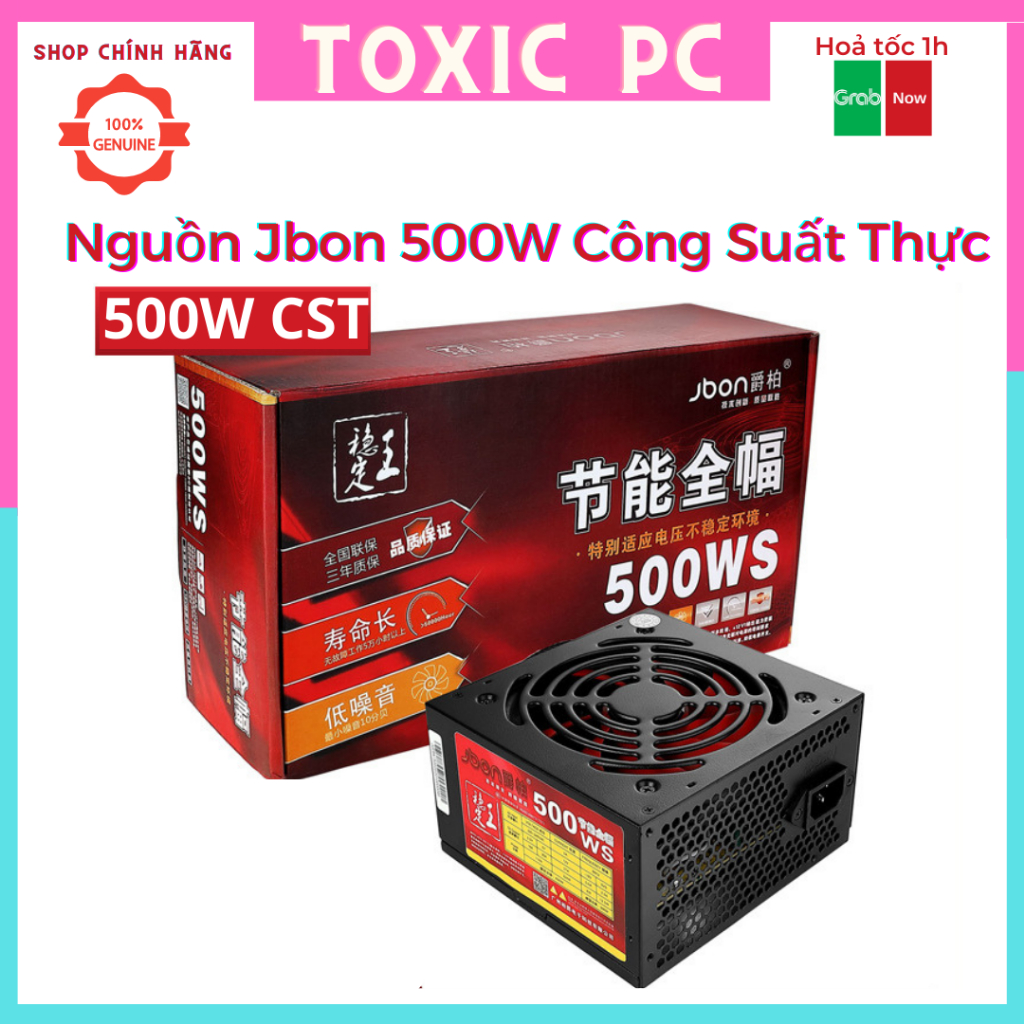 Nguồn máy tính PC Jbon 500W Công Suất Thực 8Pin VGA Chuyên Chạy VGA Rời