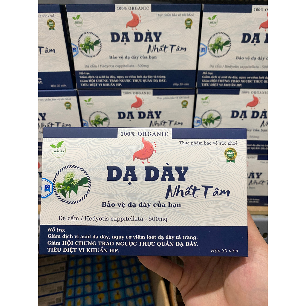 Dạ dày nhất tâm - Giảm axit dịch vị, giảm nguy cơ viêm loét dạ dày, tá tràng Hộp 30 viên