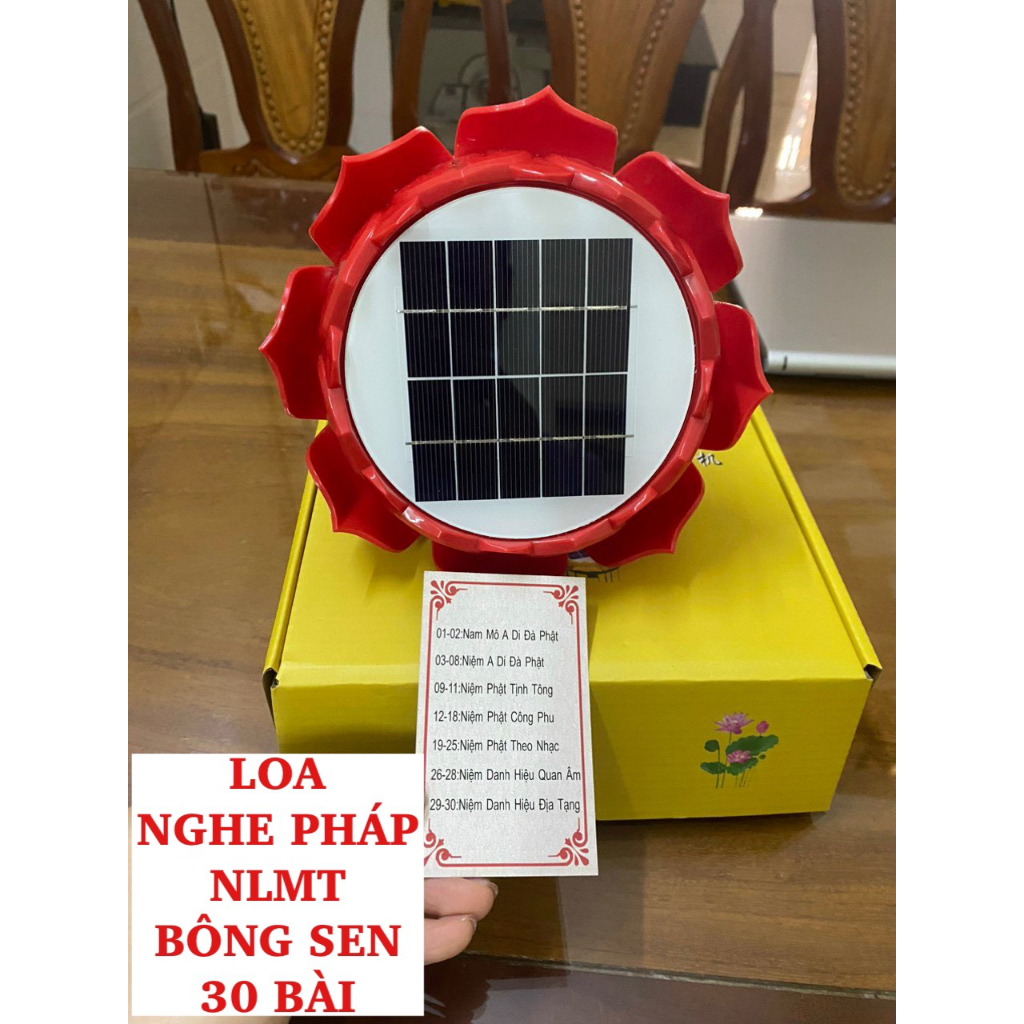 Máy niệm phật năng lượng mặt trời Hoa Sen Tiếng Việt ,Siêu bền  ,Nghe Nhạc ngoài trời