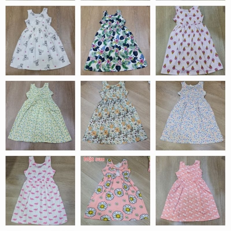 Váy bé gái xuất dư ( Size 4y đến 7y ) phom nhỏ