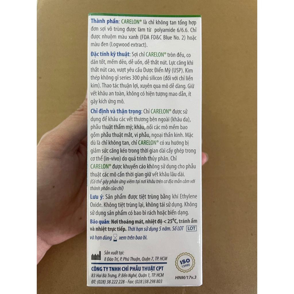 1 TÉP CHỈ NYLON 6/0-CHỈ NHẤN MÍ