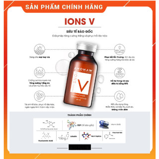 Tế bào gốc cấy trắng Ahohaw IONS V Solution phục hồi da chuyên sâu cao cấp