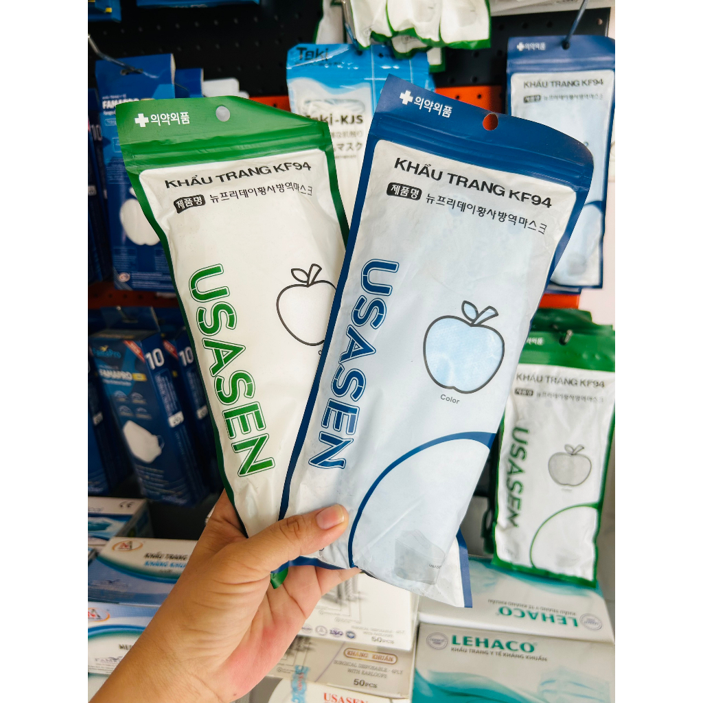 Khẩu trang kf94 USASEN kháng khuẩn, không xù, không ngứa