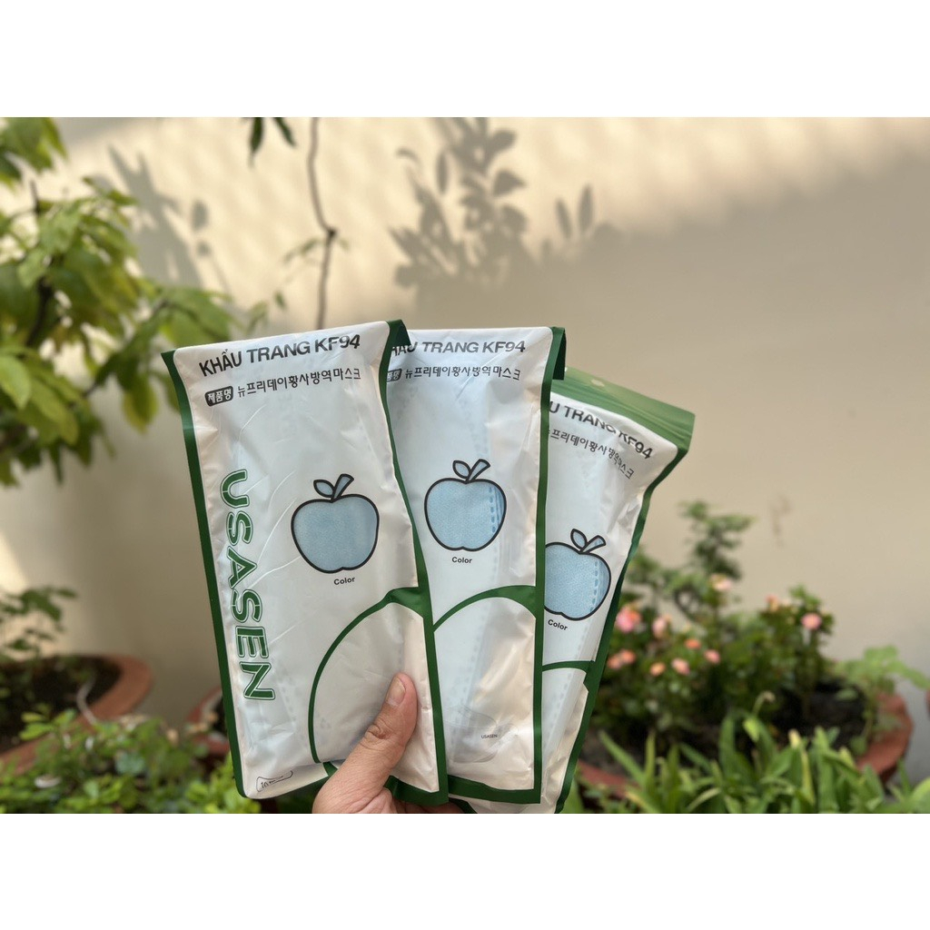 Khẩu trang kf94 USASEN kháng khuẩn, không xù, không ngứa