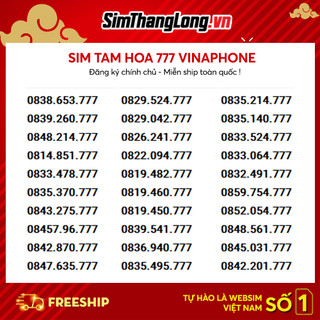 Sim tam hoa 777, sim số đẹp vina, sim giá rẻ vinaphone