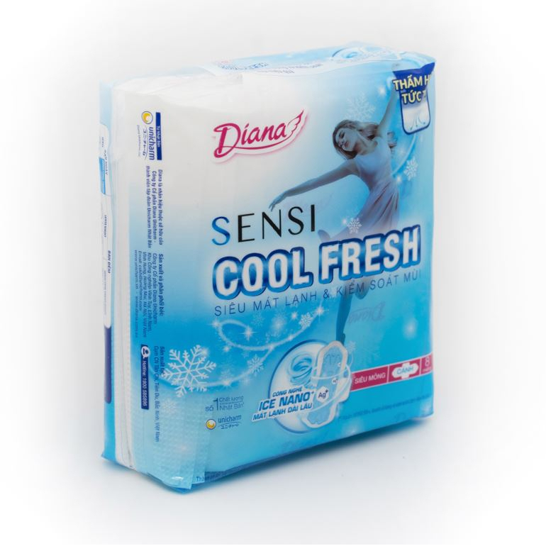 BVS Diana Sensi Cool Fresh siêu mỏng cánh gói 8 miếng