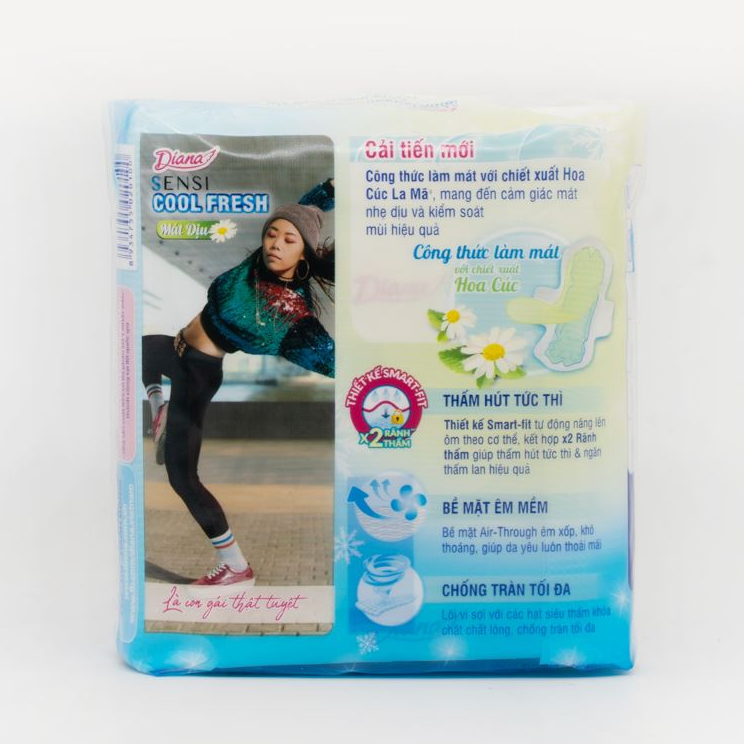BVS Diana Sensi Cool Fresh siêu mỏng cánh gói 8 miếng