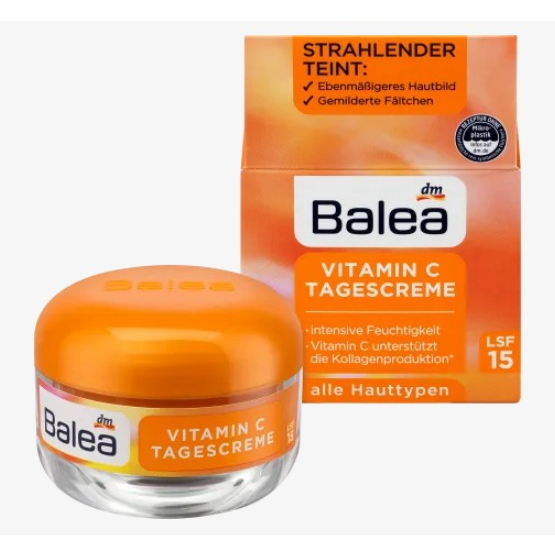 ⭐⭐⭐⭐⭐✨🌸Kem Dưỡng Da Balea Vitamin C Giúp Da Trắng Sáng, Đều Màu, 50ml🌸🌸🌸🌸
