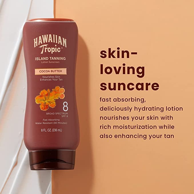 Lotion phơi da nâu HAWAIIAN TROPIC SPF 8 -Tanning Lotion Sunscreen Hawaiian Tropic SPF 8