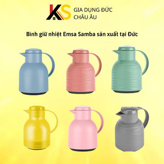 Bình giữ nhiệt cao cấp Emsa Samba 1 lít, giữ nóng 12h, giữ lạnh 24h nhập khẩu Đức