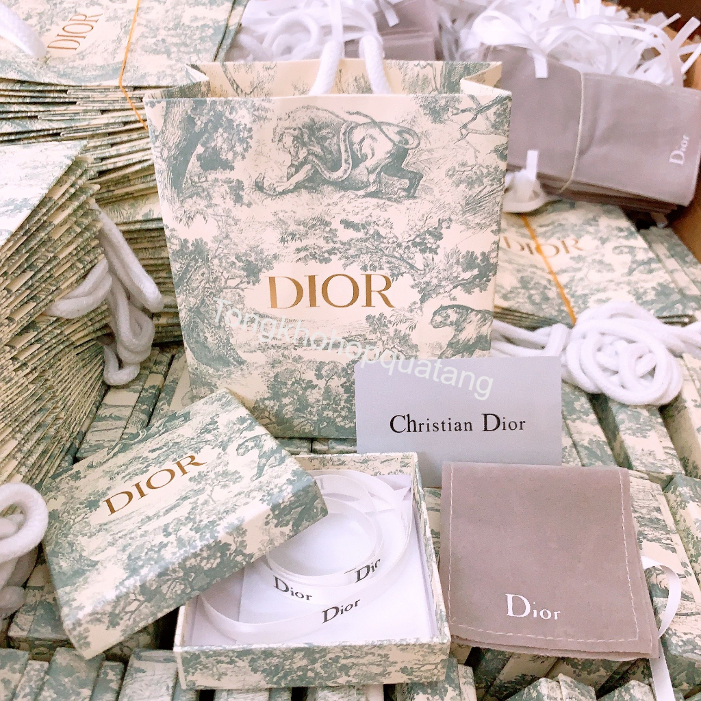 Bộ Túi Hộp Dior đựng Vòng tay mini Full Set Đầy Đủ Hộp, Túi Xách, Phụ Kiện Đi Kèm Chuẩn Hãng