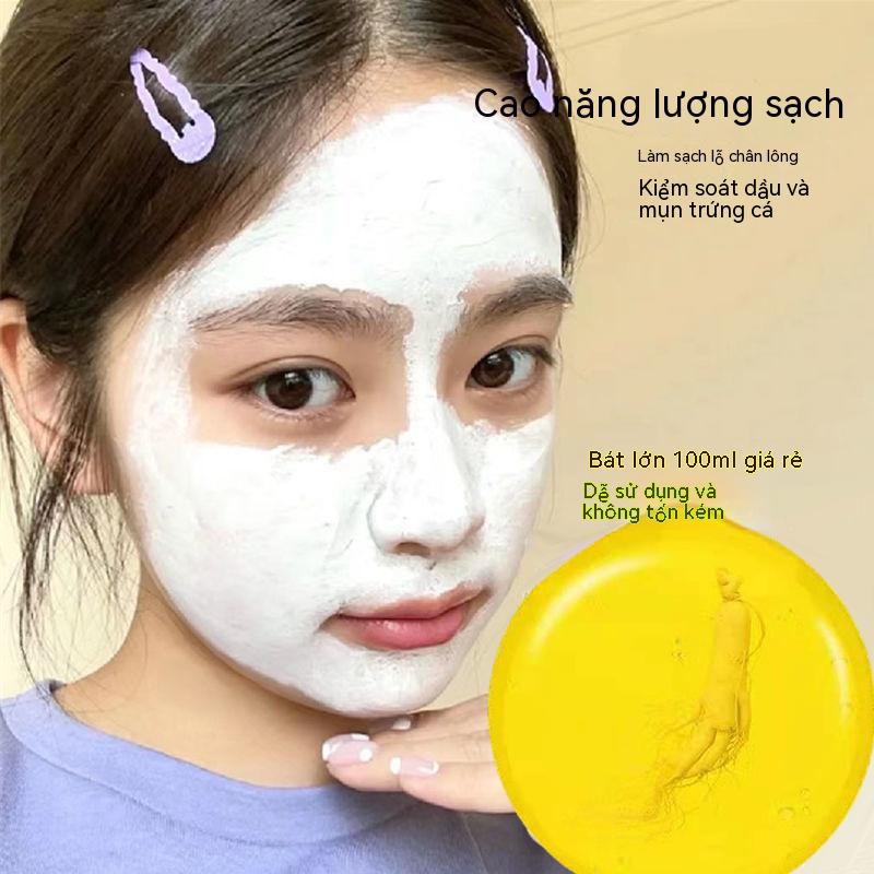 Xà phòng nhân sâm tắm xà bông rửa mặt giảm mụn SOAP không gây kích ứng, thích hợp cho da nhạy cảm 95g