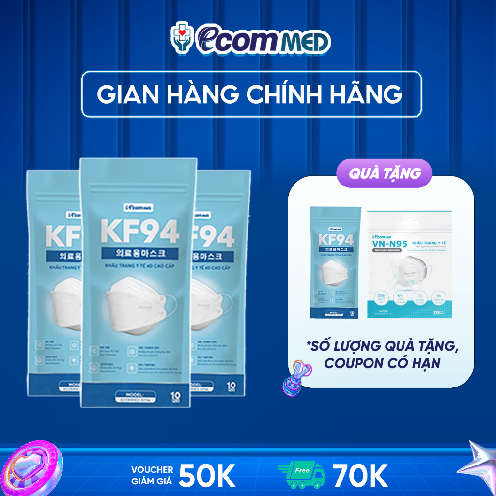 Khẩu trang Hàn Quốc KF94 ECOMMED Chống Bụi Mịn