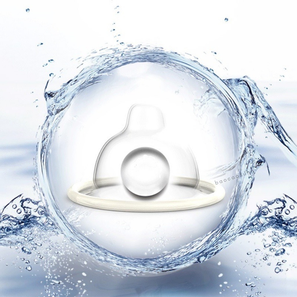 Bao Cao Su bi OLO Siêu Mỏng 001 Trắng Hạt Silicone - Kích Thích Điểm G - Hộp 1 Bao và 1 Bi - renlendi stpre