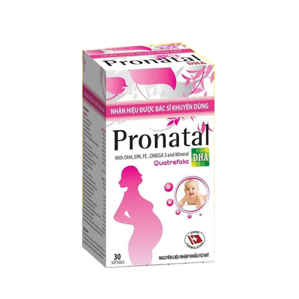 Viên uống bổ sung DHA cho bà bầu Pronatal - bổ sung vitamin và khoáng chất cần thiết cho phụ nữ mang thai - Hộp 30 viên