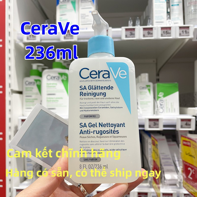 (💥CHÍNH HÃNG💥) Sữa rửa mặt dành cho da khô ráp, sần sùi Cerave SA Smoothing Cleanser 236ml