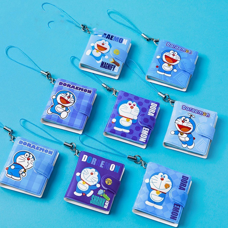Sổ tay ghi chép/ghi chú gáy xoắn siêu nhỏ cho trẻ em học sinh mang đi học/dùng ở nhà hoạ tiết Doraemon (N01411)
