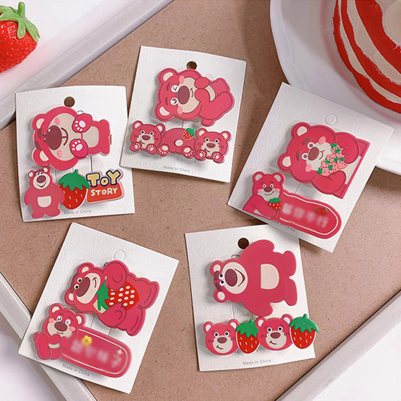 ⚡Set 2 Kẹp Tóc Hình Gấu Hoạt Hình Dễ Thương Cho Nữ