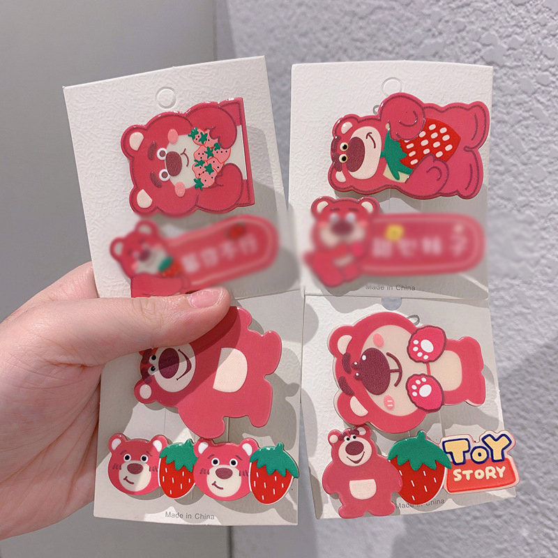 ⚡Set 2 Kẹp Tóc Hình Gấu Hoạt Hình Dễ Thương Cho Nữ