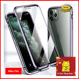 Ốp lưng nam châm 2 mặt kính cường lực cho iPhone 14 Po Max 13 Pro Max 13 12 Pro Max 12 11 Pro Max 11 Xs Max Xs
