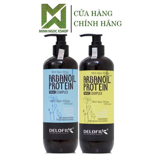 Dầu gội xả phục hồi dưỡng ẩm Delofil Arganoil Protein 500ML chính hãng