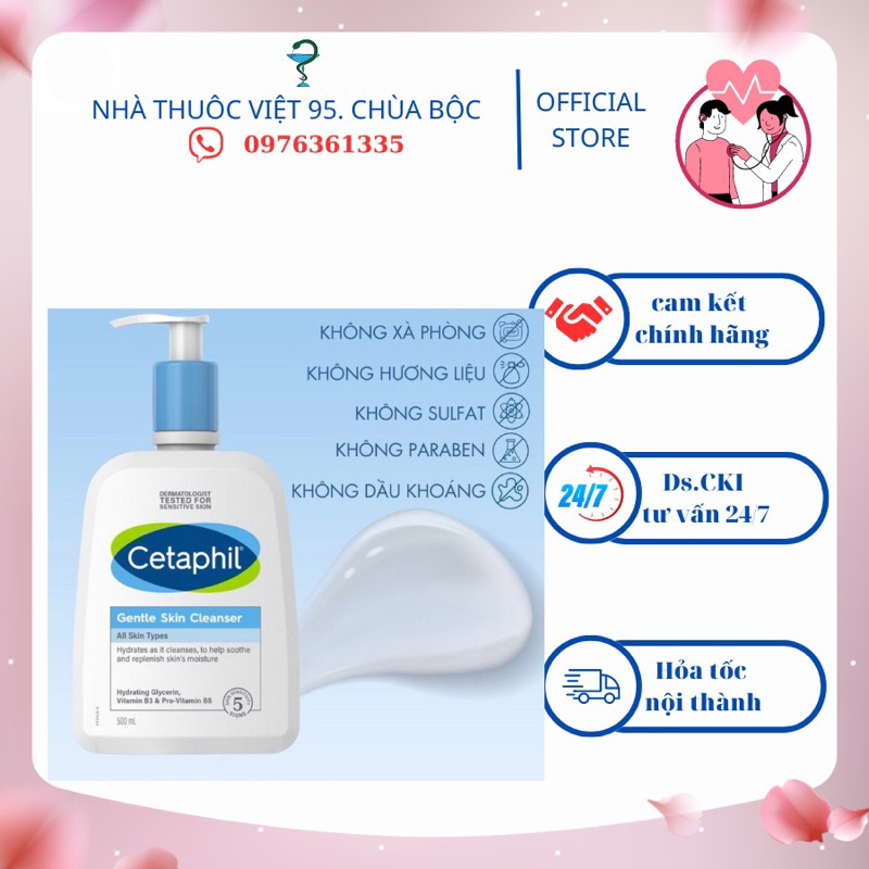 Sữa rửa mặt Cetaphil Gentle Skin Cleanser - 125ml - 473ml; Kem dưỡng ẩm; Lotion dưỡng ẩm; Tắm gội cho bé cetaphil