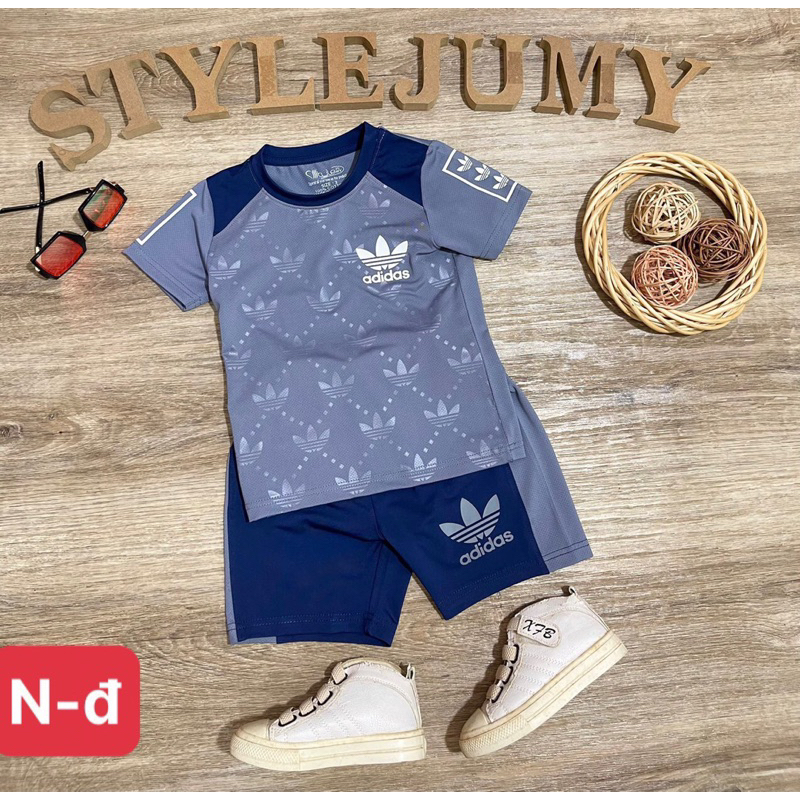 Bộ thể thao thun lạnh thông hơi adi.das cho bé trai 10-25kg