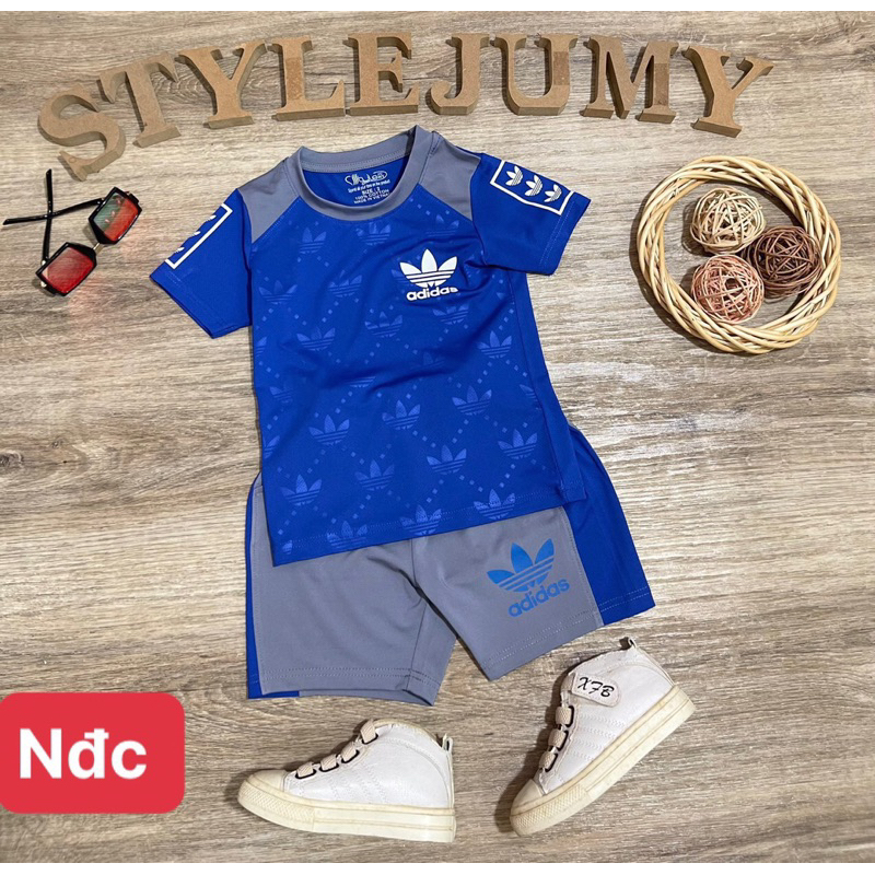 Bộ thể thao thun lạnh thông hơi adi.das cho bé trai 10-25kg