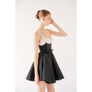 OLIB I Đầm đen phối ren - Hydrangea Dress