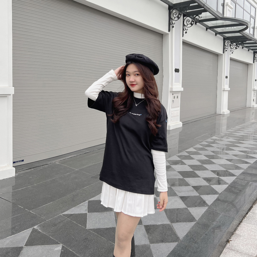 Áo Thun Local Brand Tay Lỡ Form Rộng Unisex NECCI MULTI Màu Đen Phông Basic Nam Nữ Cotton 100% Co Giãn Dày Dặn - MTD19