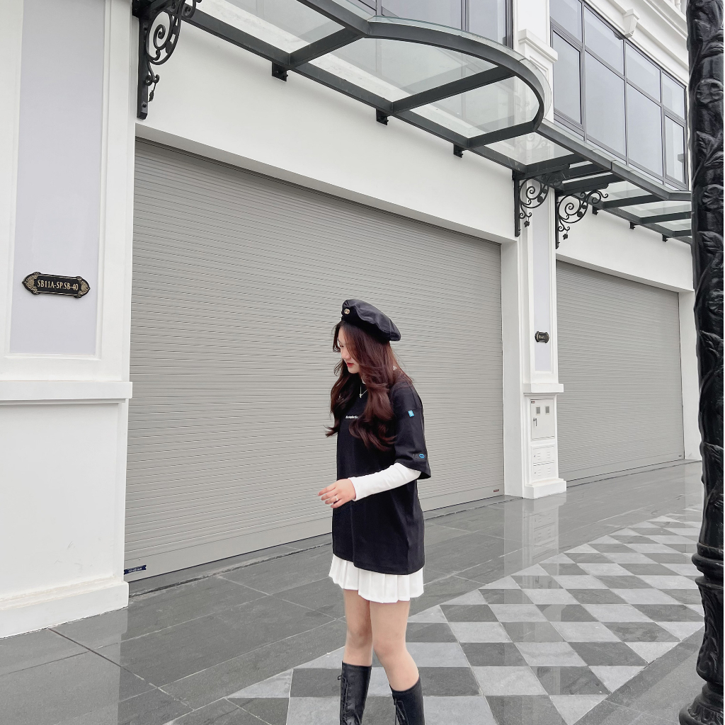 Áo Thun Local Brand Tay Lỡ Form Rộng Unisex NECCI MULTI Màu Đen Phông Basic Nam Nữ Cotton 100% Co Giãn Dày Dặn - MTD19