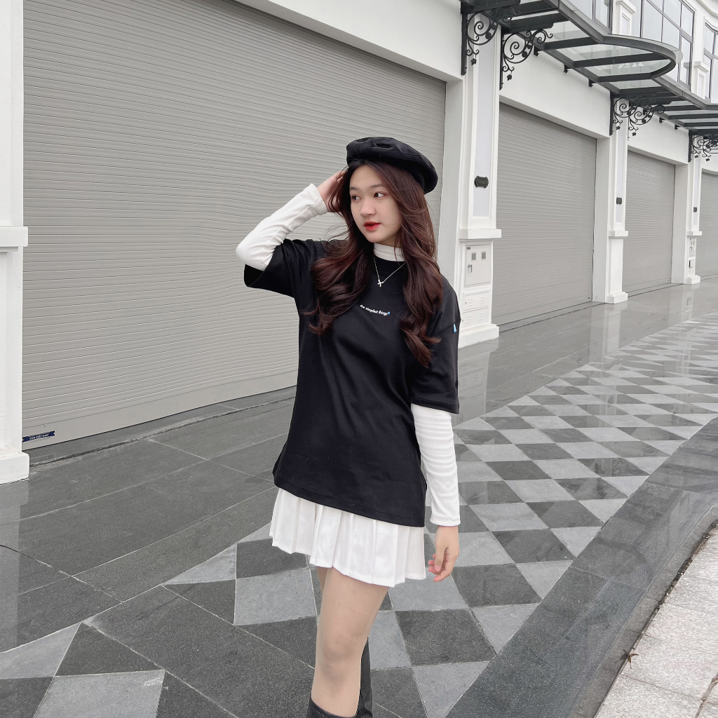 Áo Thun Local Brand Tay Lỡ Form Rộng Unisex NECCI MULTI Màu Đen Phông Basic Nam Nữ Cotton 100% Co Giãn Dày Dặn - MTD19