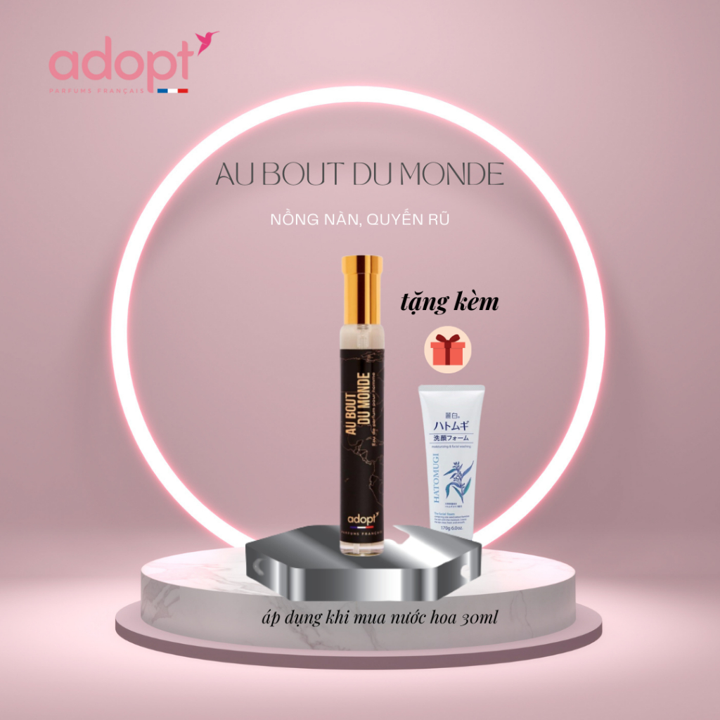 Nước hoa nam thơm lâu chính hãng cao cấp của Pháp Adopt Au Bout Du Monde 30ML lưu hương giữ mùi đến 8h