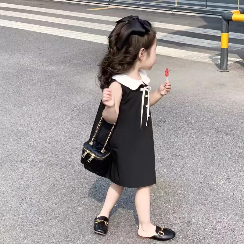 Váy cho bé gái , váy sát nách bé gái thiết kế dáng chữ A cho bé từ 9 đến 30kg Anniebaby phong cách Hàn Quốc VA23002