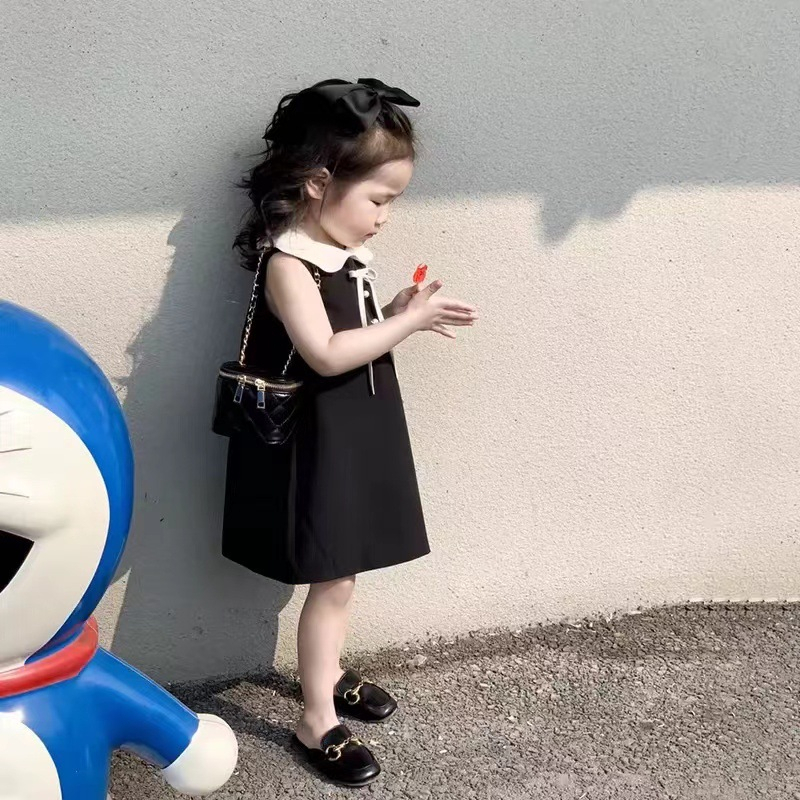 Váy cho bé gái , váy sát nách bé gái thiết kế dáng chữ A cho bé từ 9 đến 30kg Anniebaby phong cách Hàn Quốc VA23002