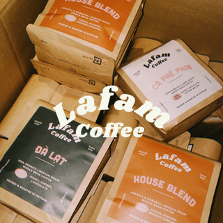 Combo 3 gói cà phê nguyên chất rang mộc 100% | lafam coffee 'phin', 'đà lạt', 'house blend'